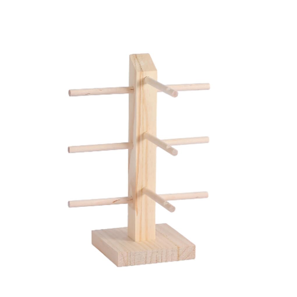 TWISAXC Wooden Rack For Jewelry Storage Durable And Sturdy Jewelry 3 pairs