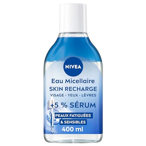 NIVEA - Eau Micellaire Visage Waterproof Skin Recharge - Nettoie En Douceur & Démaquille - Action Régénérante - 5% Sérum Avec Panthénol & Squalane -...