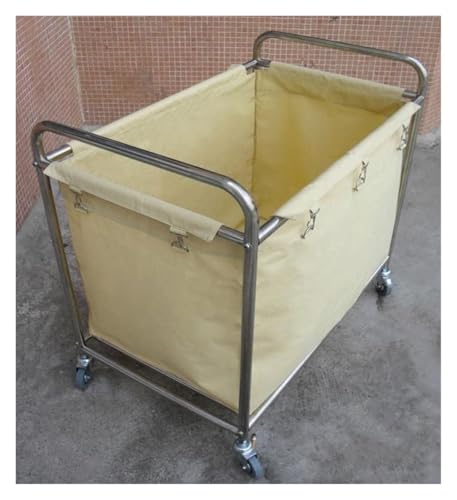Chariot à linge robuste à roulettes panier de tri durable pour collecter et transporter - 3
