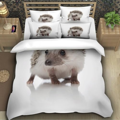 Housse de couette hérisson 140x200 en microfibre pour lit simple