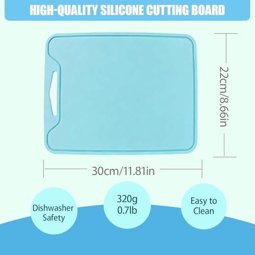 Tabla de Cortar Flexible de Silicona Azul 30x21.8 cm miniatura 6