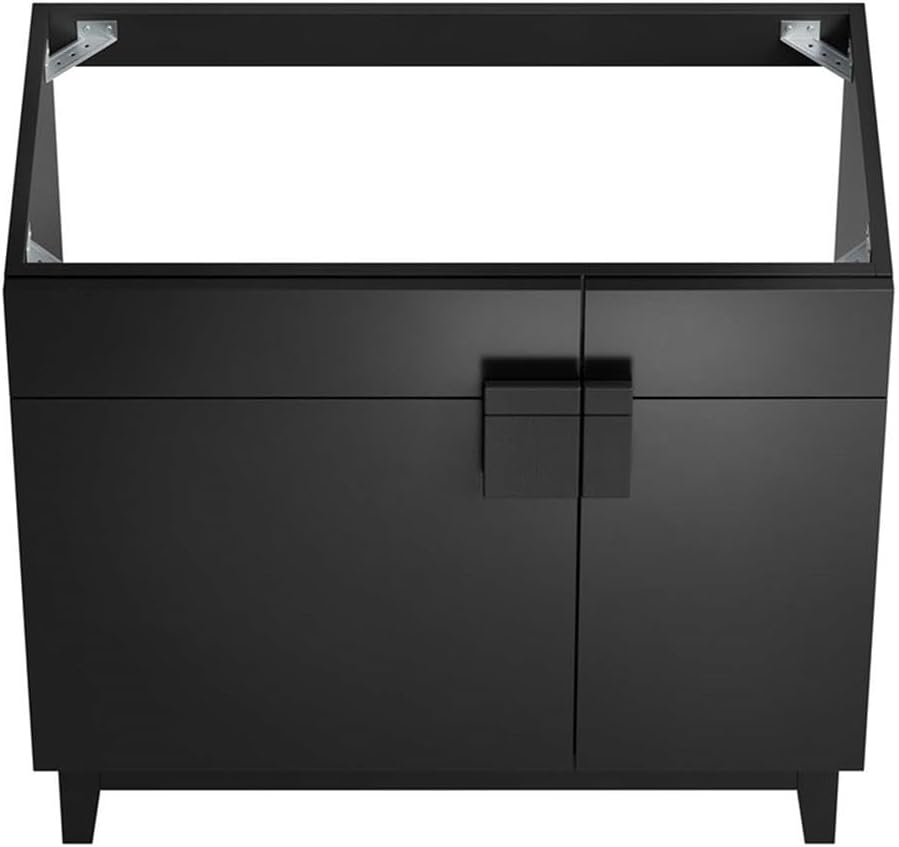 Miles Black 36" Modern Bathroom Vanity Cabinet