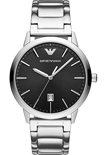 Emporio Armani Orologio Uomo, movimento a tre lancette con data,