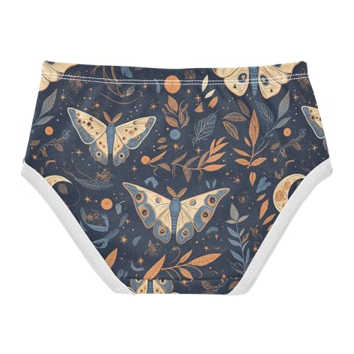Wusikd Moths Leaves Girls' Underwear Cotton Moon Girls Briefs Soft Toddler Underwear 2T2