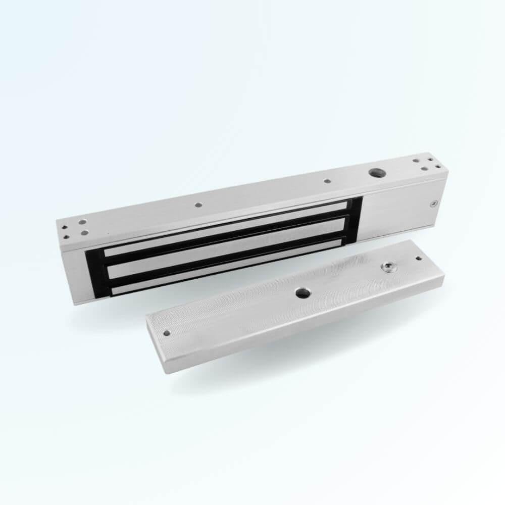 Pack Ventouse électromagnétique 12V DC, 280 kg, Pose en applique, Avec équerres de fixation - SECUPRO