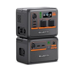 BLUETTI Portable Power Station AC60P and B80P External Battery Module, 1310Wh LiFePO4 Battery Backup w/ 2 600W AC Outlets, IP65 Water-Resistant Solar Generator for Outdoor Camping, Power Outage