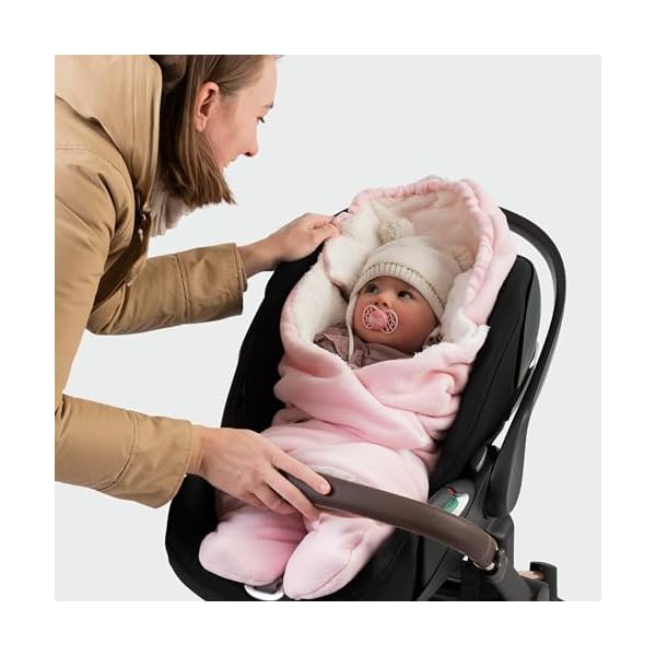 Nuvita 9100 Cuddle | Weicher Schlafsack mit verstellbarer Kapuze und individuellem Fußsack | perfekt für 0 bis 10 Monate (80 cm) | temperaturbeständig bis 8°C, wasser- und winddicht – Bild 7