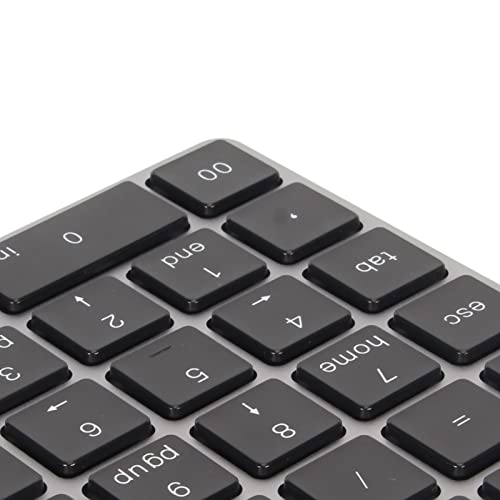 Bewinner Drahtlose Nummernblöcke, USB Bluetooth Nummernblock, 28 Tasten, Tragbare Finanzbuchhaltung, Wiederaufladbarer Ziffernblock für Laptop, Desktop, PC (Dunkelgrau)