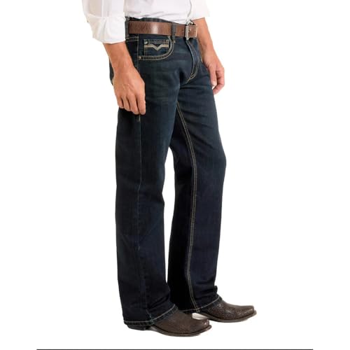 Rock & Roll Denim Men's Double Barrel Dark Wash Jeans3