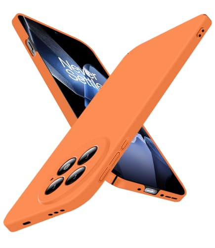 Puxssul Ultra Dünn für OnePlus 13 Hülle PC Case Slim Leicht Samtiger Griff Hartschale Kratzfeste Matt Handyhülle Kompatibel mit OnePlus 13 Passgenau Schutzhülle Orange