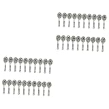 EXCEART 40 Piezas collar medallón colgante antiguo colgante de aleación pendientes retro joyas un collar colgante de encanto DIY colgante encantos mini talón suite aretes raqueta de tenis
