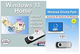 9th & Vine Compatible with Windows 11 Home 32/64 bit USB With Key. Install, Upgrade, Recover, Repair and Restore Plus Windows Drivers USB. 2 Pack