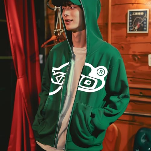 Mens Letter Printed Hoodies Harajuku High Street Hooded Sweatshirts Zip Y2K Graphic hoodies2