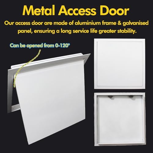 Premium Aluminum Access Panel for Drywall - Multiple Sizes (10x10, 10x12, 10x24, 12x12, 12x24, 14x24) - Durable Press Wall Hatch & Plumbing Access Door (White, 14x21)