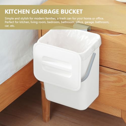 Caneca de basura colgante para gabinete de cocina con tapa miniatura 6