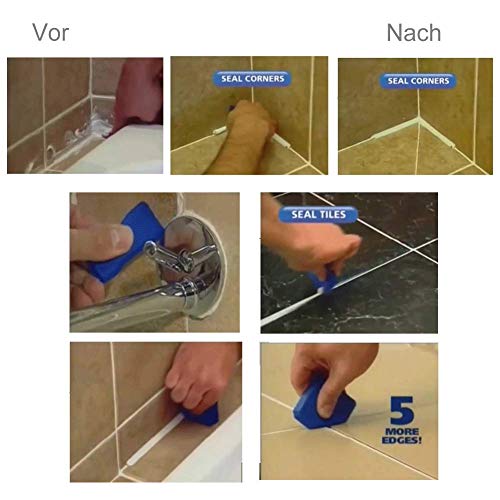 LHKJ Silikonentferner & Silikon Fugenwerkzeug, 8 in 1 Profi Silikon Kratzer Entferner Werkzeug Multifunktionale Schaber Set für Badezimmer Küche Raum und Rahmen