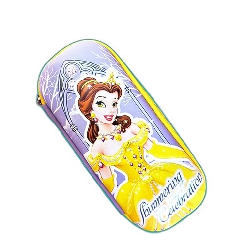 Image of EVA Large Capacity Stationery Box 3D Cartoon Pen Pencil case Multi-Compartment for School Students with Zip Closure -Best Birthday Gift for Girls, Boys & Kids (Princess (Yellow))