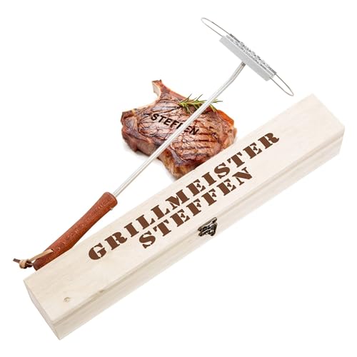 BBQ Brandeisen mit wechselbaren Buchstaben als Set mit edler Holzbox und persönlicher Wunsch-Gravur, Fleischstempel für den Grill, Grillzubehör, Geschenkidee für Männer, Brenneisen zum Grillen BBQ Brandeisen mit wechselbaren Buchstaben als Set mit edler Holzbox und persönlicher Wunsch-Gravur, Fleischstempel für den Grill, Grillzubehör, Geschenkidee für Männer, Brenneisen zum Grillen