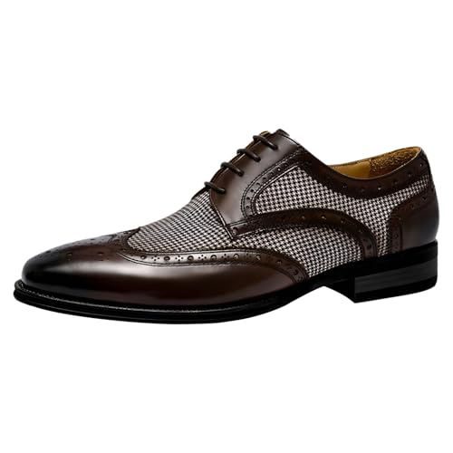 Chaussures habillées hommes ANUFER design bloc de couleur brogues à lacets