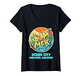 Photo Gallery donna ocean city maryland baltimora summer vacation souvenir vacay maglietta con collo a v Photo Gallery donna ocean city maryland baltimora summer vacation souvenir vacay maglietta con collo a v