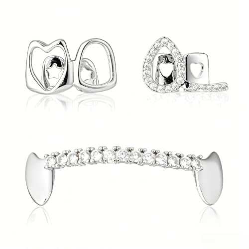 Gold Plated Teeth Grillz Set for Women & Men