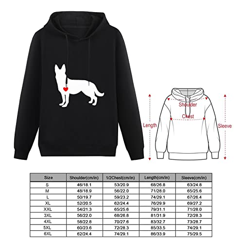 Baikutouan German Shepherd Dog Men's Sweatshirt Long Sleeve Hoodies Casual Hooded Pullover With Drawstring 6Xl #TOP1