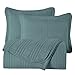 Chezmoi Collection Kingston King Size Bedspread Set, 3-Piece Blue Oversized Quilted Microfiber Lightweight Bedspread Coverlet (118