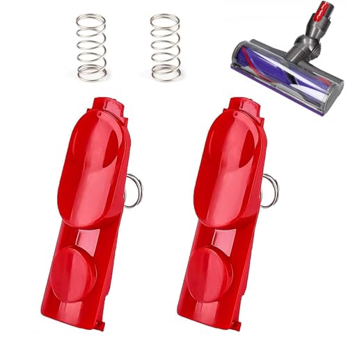 2 Stück Clip Latch Tab Button mit Frühling,Staubsauger Elektroantrieb Ersatzteile,Staubsauger-Ersatzteile,Clip-Verriegelungsknopf,verbesserter langlebiger Netzschalter,für Dyson V7 V8 V10 V11 V15