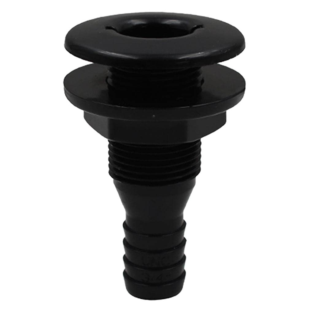 Skkwjege Black 3/4'' Plastic Marine Yacht Bilge Pump Thru-Hull Fittings For Boat