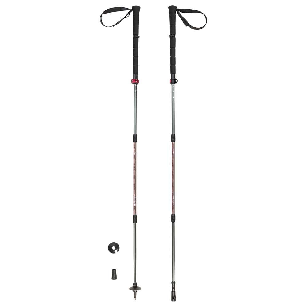 Ferrino, Bastoncini trekking Thui, Colore grigio e rosso