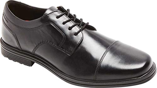 Rockport Taylor Waterproof Cap Toe - Shoes for Men - Leather Upper - Synthetic Outsole - Shock Absorbing Heel Black 9 M (D)