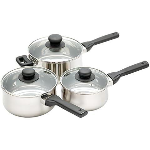 Juego de cazos de acero inoxidable Kitchen Craft Jury Cover