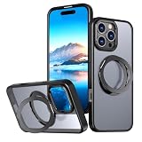 iPhone 11 Pro Max 用 ケース 360° 回転リング MagSafe アイフォン11プロマックス カバー ワイヤレス充電 リング TrendKase アイホン11プロマックス 携帯ケース マグセーフ対応 あいほん11プロマックス スマホケース 縦横無尽に回転 多機能スタンド 衝撃吸収 柔軟フレーム 「ブラック」