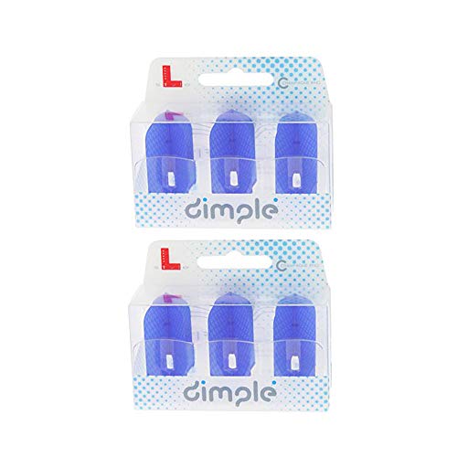 LSTYLE Dart Flights: L6 PRO Slim - 2 Pack - Dimple Texture - Blue