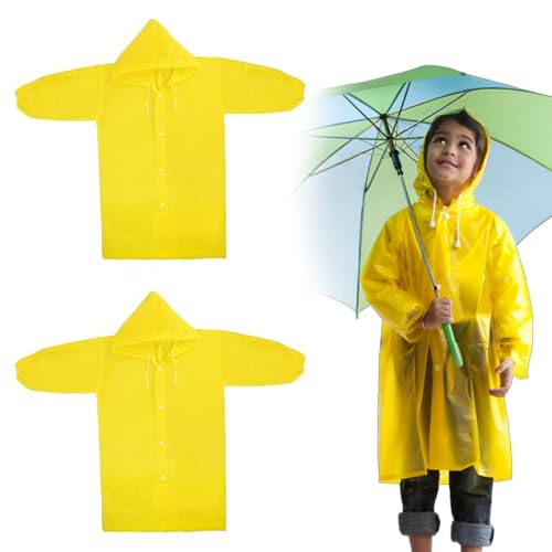 KkvoGmle 2 Stück EVA Regenponcho, Wiederverwendbarer Wasserdicht...