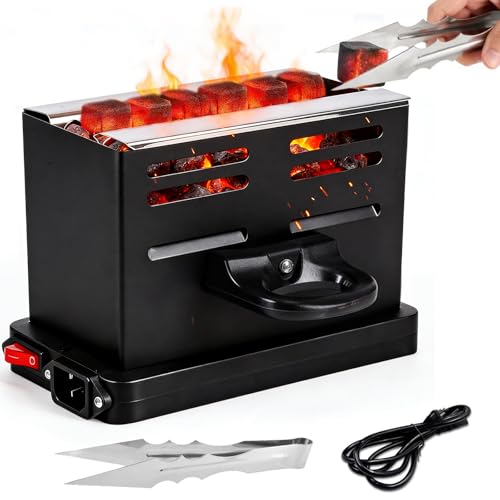 NICEWAT Allume-charbon électrique, 800 W, pour barbecue au charbon de bois, accessoires pour barbecue au charbon avec câble et poignée, allume-charbon pour...