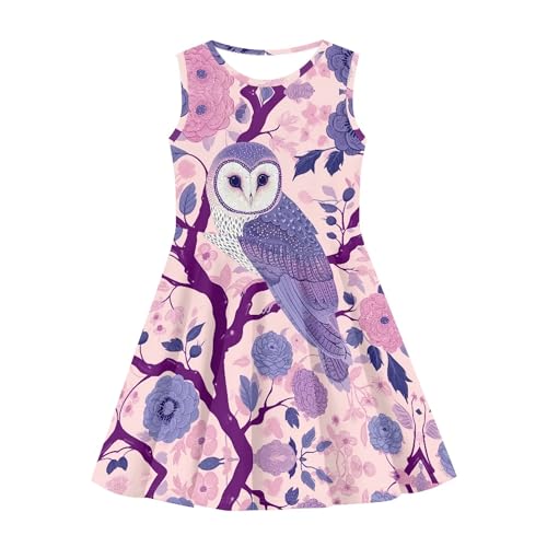 Girls Casual Daily Summer Outfits Dress Cute Sleeveless Loose Fit and Flare Dress Flowy Swing A Line Sundress Green4