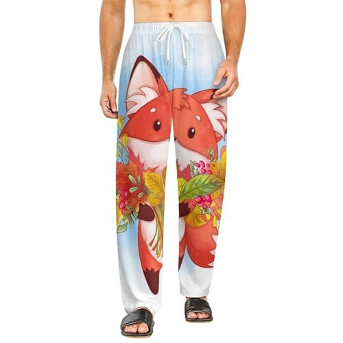 Bas de pyjama femme long fini les nuits fraîches grâce au motif fox S