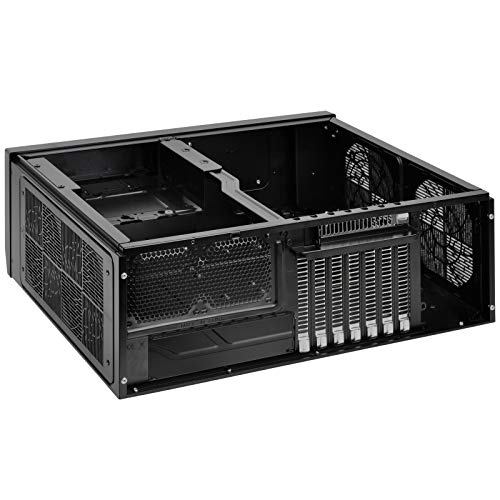 Image of Silverstone Technology GD09 Home Theater PC (HTPC) Computer Case with Faux Aluminum Design for ATX /Micro-ATX Motherboards, SST-GD09B