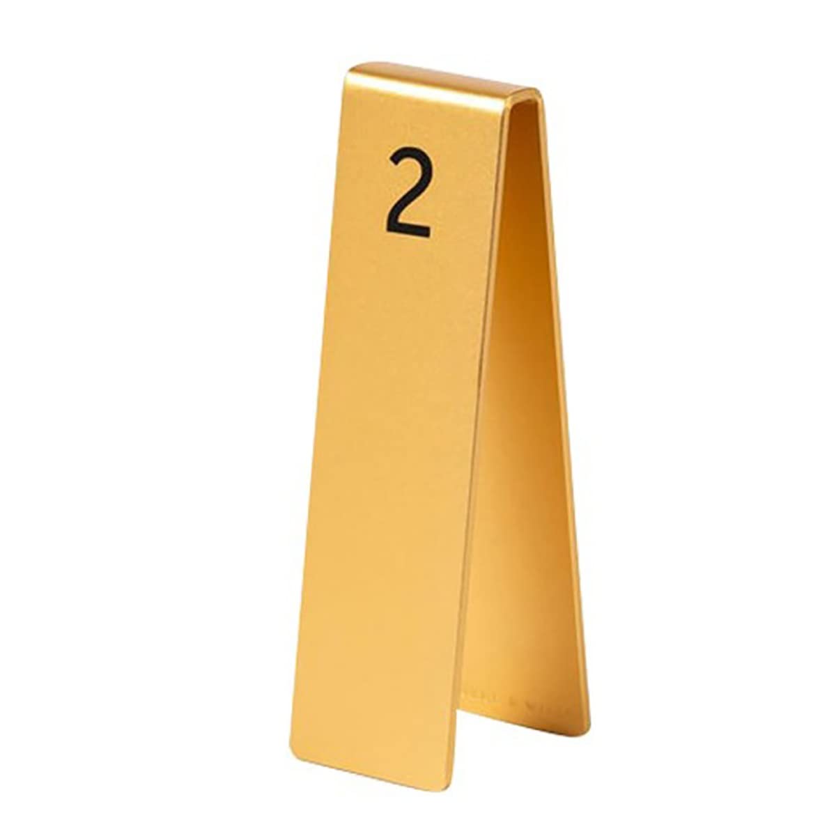 MYUYEE Place Cards,10Pcs Gold Table Numbers, 6.7X1.9 Inch Double Side Numbered Table Tents Cards Restaurant Wedding, Hotels Cafes Called Number Plate Place Cards,