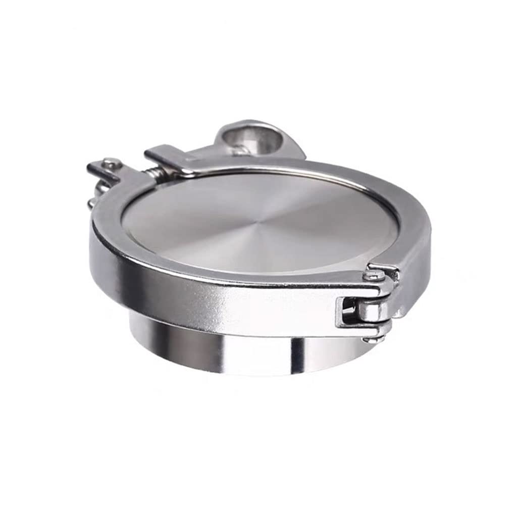 Juego de unión de férula de soldadura sanitaria de acero inoxidable 304, diámetro exterior de tubería de 19 mm a 168 mm con triple abrazadera, tapa final y junta de silicona(133mmx145)