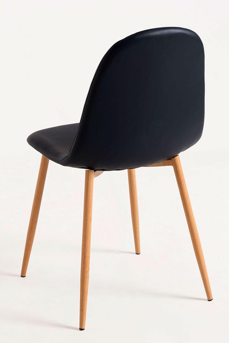 Regalos Miguel - Sillas Comedor - Silla Teok Polipiel - Negro