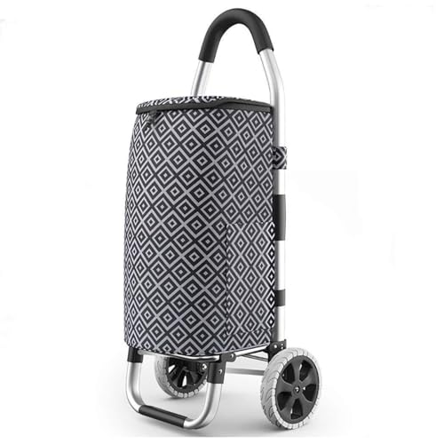 Przenośny wózek spożywczy do wspinaczki po schodach – lekki aluminiowy wózek na zakupy do łatwego transportu toreb na artykuły spożywcze i błędów – idealny dla seniorów i zapracowanych kupujących