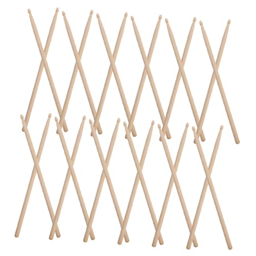 12 pares de baquetas 5a de madera de arce con punta redonda, agarre suave para educación musical, práctica de jazz y uso en caja para principiantes miniatura 1