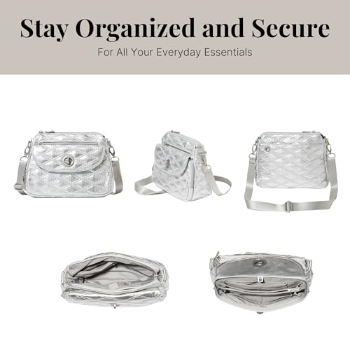 Image of Baggallini Calais Crossbody Bags for Women 10x7 Lightweight Water-Resistant Travel Purse, RFID & Interior Organization