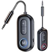 SYENGKKY Bluetooth 5.4 Transmitter Receiver - 2-in-1 Bluetooth Wireless Audio Transmitter for Headphones or BT Devices - 3.5mm Audio Jack Adapter for TV, Airplane, Car, PC, Gym Equipment, Switch