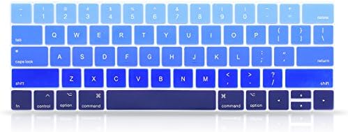 ProElife Blue Gradient Keyboard Cover Ultra Thin Keyboard Protector Skin for MacBook Pro with Touch Bar 13-inch 15-inch (Model A2159, A1989, A1990, A1706, A1707) (2019 2018 2017 2016) (Ombre Blue)