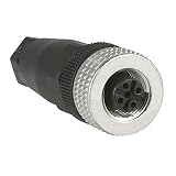 CONECTOR M12 HEMBRA RECTO METAL.