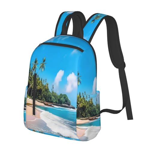 Hawaiian Beach Tropical Palm Tree Backpack for Women Men Lightweight Laptop Backpack Casual Daypack Backpacks Purse Travel Hiking Backpack2