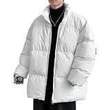 [YJSO] しろい ダウンジャケット メンズ 中綿ジャケット 厚手 中綿入れ 軽量 アウトドア 6XL ジャンパー 大きいサイズ 冬服 ダウンコートコート ジップアップ アウター 防風 防寒 暖かい ジャケット 大きいサイズ 柔らかい 秋服 冬服 ギフト